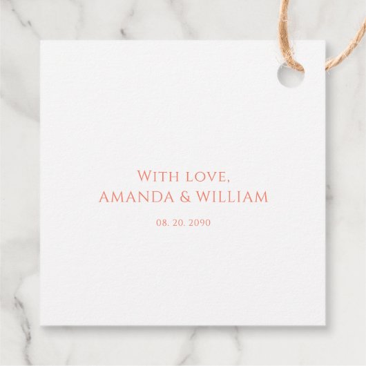 Liefde is zoet - Romantisch Ronde Gift Label (Achterkant)