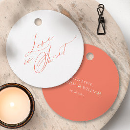 Liefde is zoet - Romantisch Ronde Gift Label