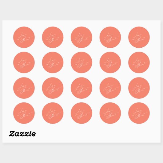 Liefde is Zoet – Romantisch Ronde Sticker (Vel)