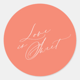 Liefde is Zoet – Romantisch Ronde Sticker