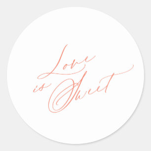 Liefde is Zoet – Romantisch Ronde Sticker
