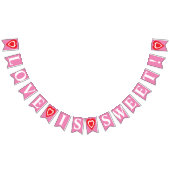 LIEFDE IS ZOET! Roze Valentijnsdag viering Vlaggetjes (Alle)