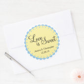 Liefde is zoet - Scalloped Edge - personaliseren Ronde Sticker (Envelop)