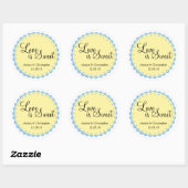 Liefde is zoet - Scalloped Edge - personaliseren Ronde Sticker (Vel)
