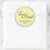 Liefde is zoet - Scalloped Edge - personaliseren Ronde Sticker (Tas)