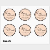 Liefde is zoet - Scalloped Edge - personaliseren Ronde Sticker (Vel)