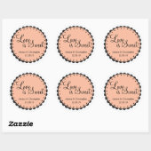 Liefde is zoet - Scalloped Edge - personaliseren Ronde Sticker (Vel)
