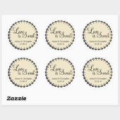 Liefde is zoet - Scalloped Edge - personaliseren Ronde Sticker (Vel)
