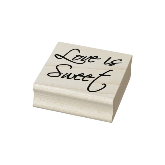Liefde is zoet - Script Rubberstempel (Stempel)