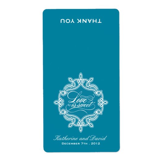 Liefde is zoet - Snoep Bag Wedding Favor Labels (Voorkant)