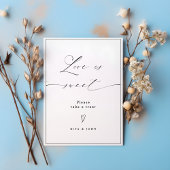 Liefde is Zoet Snoep Buffet Bruiloft Dessert Teken Poster