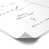 Liefde is Zoet Snoep Buffet Bruiloft Dessert Teken Poster (Hoek)