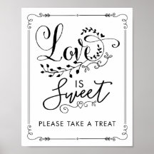 Liefde is zoet vintage botanische huwelijks gunst 