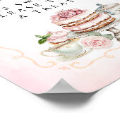 Liefde is zoet Vrijgezellenfeest Dessert Tafel Tek Poster (Hoek)