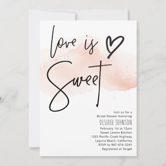 Liefde is zoet Vrijgezellenfeest Kaart (Voorkant)