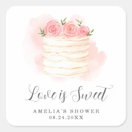 Liefde is zoet Vrijgezellenfeest Vierkante Sticker