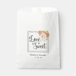 Liefde is zoet - Wedding Favor Bag, Douche Treats Bedankzakje