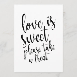 Liefde is zoete betaalbare huwelijksfavorieten bor kaart