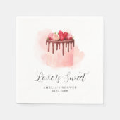 Liefde is zoete bruidsjurk uitnodiging servet (Voorkant)