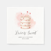 Liefde is zoete bruidsjurk uitnodiging servet (Voorkant)