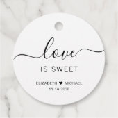 Liefde Is Zoete Bruiloft Bedankjes Labels (Achterkant)