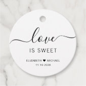 Liefde Is Zoete Bruiloft Bedankjes Labels (Voorkant)