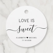 Liefde Is Zoete Bruiloft Bedankjes Labels (Achterkant)
