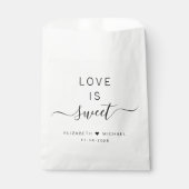 Liefde Is Zoete Bruiloft Bedankzakje (Voorkant)