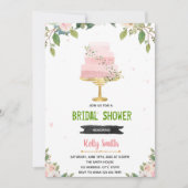 Liefde is zoete cake bruidsfeest uitnodiging (Voorkant)