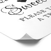Liefde is Zoete Calligrafie Script Stof Roze Bloem Poster (Hoek)