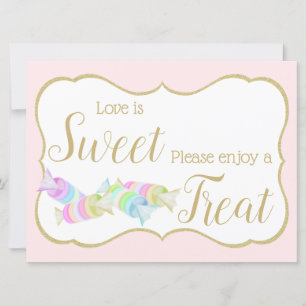 Liefde is Zoete Candy Roze Bord