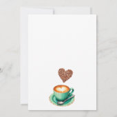 Liefde is zoete Cappuccino Hart Bruidsdouche Kaart (Achterkant)