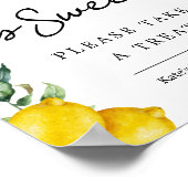 Liefde is zoete citroenen poster bord (Hoek)