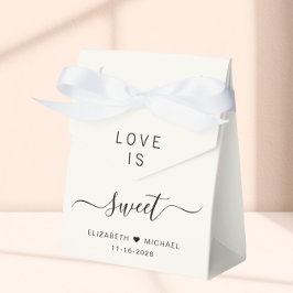 Liefde is zoete crème bruiloft bedankdoosjes