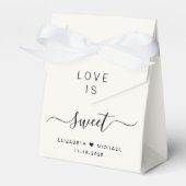 Liefde is zoete crème bruiloft bedankdoosjes (Voorkant Zijde)
