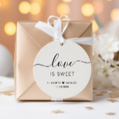 Liefde is zoete crème bruiloft bedankjes labels