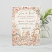 Liefde Is Zoete Dessert Shower Kaart (Staand voorkant)