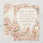 Liefde Is Zoete Dessert Shower Kaart (Voorkant / Achterkant)