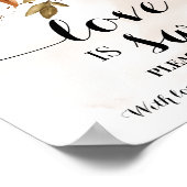 Liefde is zoete dessert tafel herfst bruiloft poster (Hoek)