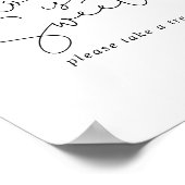 Liefde is zoete elegante eenvoudige kalligrafie bo poster (Hoek)