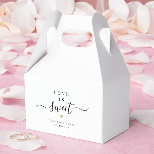 Liefde is zoete elegante scriptuur bruiloft bedankdoosjes (Huwelijk)