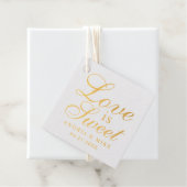 Liefde is zoete elegante trouwmonogram bedankjes labels (Met doos)