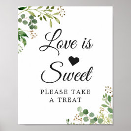 Liefde is Zoete Eucalyptus Groen Blad Foliage Poster