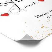 Liefde is zoete herfst Bourgondische smaragdgroene Poster (Hoek)