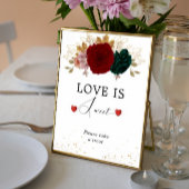 Liefde is zoete herfst Bourgondische smaragdgroene Poster