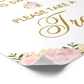 Liefde is zoete huwelijksgunst teken Shower Favor Poster (Hoek)