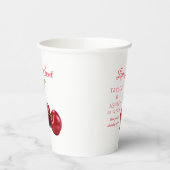 Liefde Is Zoete Kersenfruit | Bruiloft Papieren Bekers (Links)