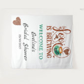 Liefde is Zoete Koffie Hart Script Welkom Bord Wandkleed (Voorkant (horizontaal))