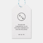 Liefde is zoete minimalistische bruiloft snoep gun cadeaulabel (Achterkant)