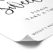 Liefde is zoete minimalistische kalligrafie Favori Poster (Hoek)